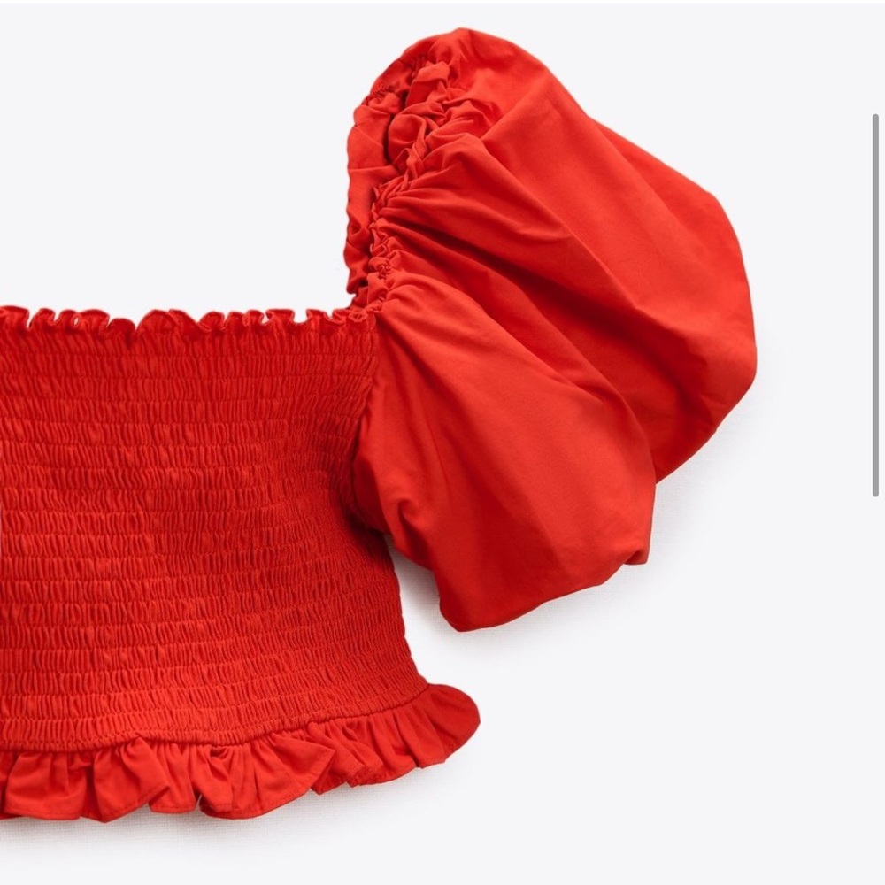 Zara puff sleeve crop top